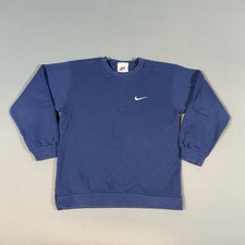 Vintage Nike Sweatshirt Medium Blue Crewneck Pullover 90s Made In USA