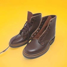 Vintage Deadstock Kids Brown Leather Lace Up Boots Triple Wear Panco BfGoodrich