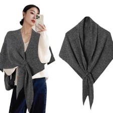 Wool Shawl Wraps, Women's Solid Color Shawl, Knitted Shawls and Wraps