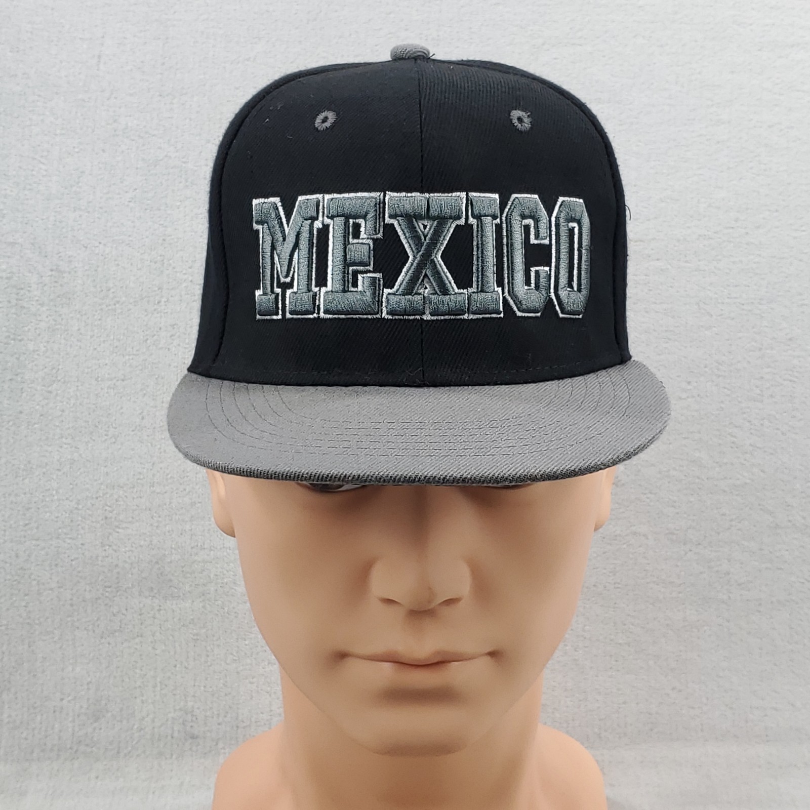 Baseball Cap Mexico Snapback Hat Letterman Embroidered Adjustable Flat Bill