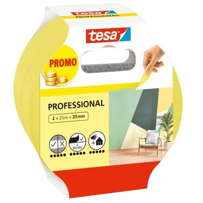 tesa Masking Tape Professional - Painter's tape made of thin Washi paper for par