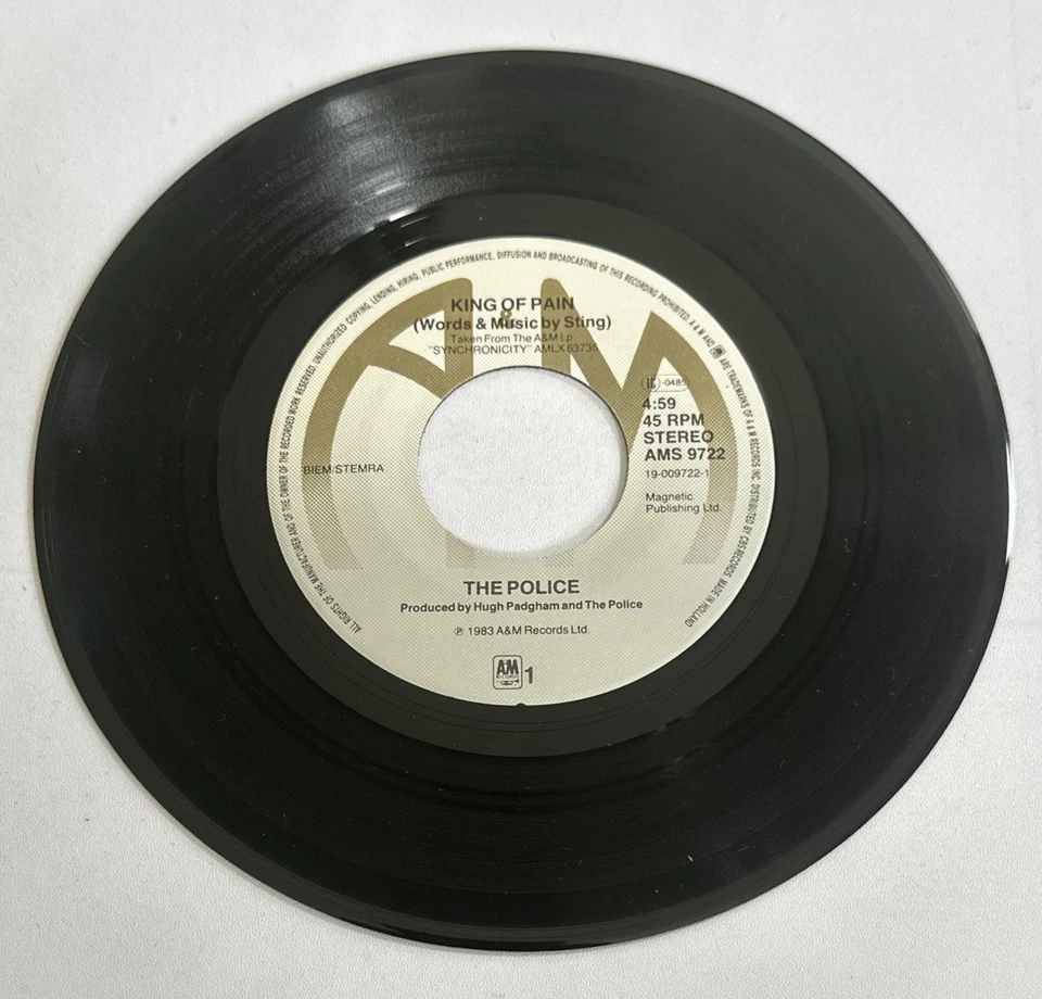 The Police - King Of Pain - 7" Dutch Issue Vinyl Record - EX / M Condition - Image 2 of 4