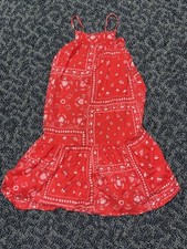 Oshkosh B Gosh Girls Suze 6 Red Handkerchief Dress Sundress