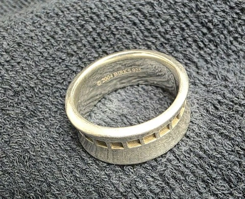 ​💍 AUTHENTIC VINTAGE BIRKS! Solid 925 Silver Chunky Geometric Band 💍