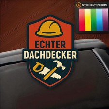 Roofer Sticker Craft Decal Gift Site Helmet Hammer Construction 16x12cm
