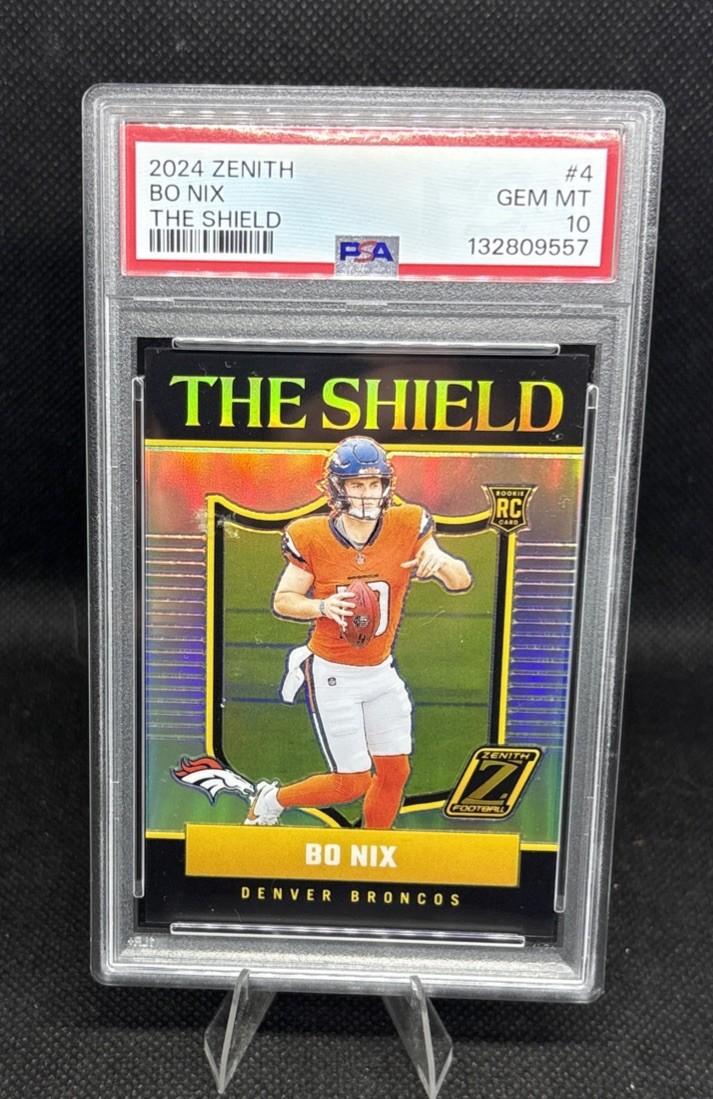 2024 Panini Zenith Bo Nix "The Shield " PSA 10 Case Hit, Denver Broncos Pop 15