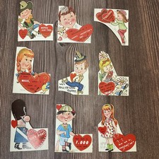 Vintage 50s 60s School Valentines Cards for Children Made in USA ~ UNUSED Lot #5