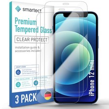 smartect Vetro Temperato 3 Pezzi per iPhone 12 mini