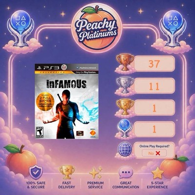 InFamous PS3 Platinum Trophy Service