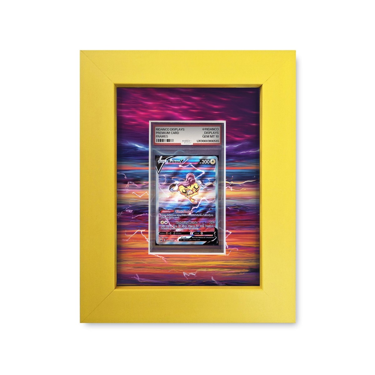 Ridanco Raikou Crown Zenith Graded Card Frame Extended Art Print