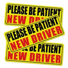 3Pcs New Driver Magnetic Car Signs Reflective Waterproof Safety Warning Reusable