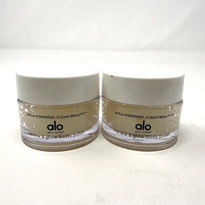 Alo Yoga Glow System Renew & Glow Body Polish Amla Clean Beauty 0.7oz Set of 2