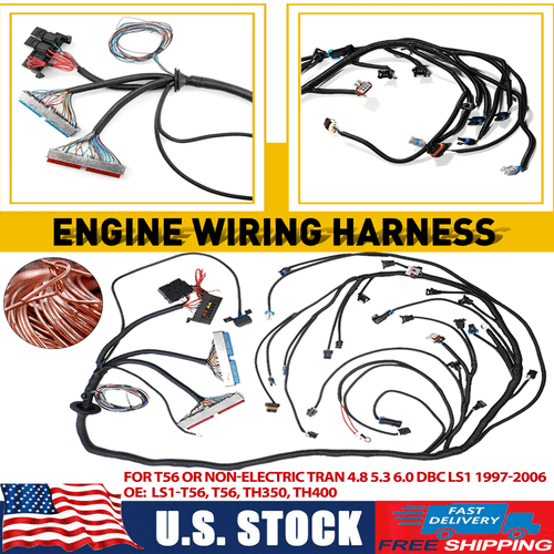 For LS Swap LS1 Engine Standalone Harness T56 Manual Trans 4.8L 5.3L 6.0L DBC - Picture 1 of 12