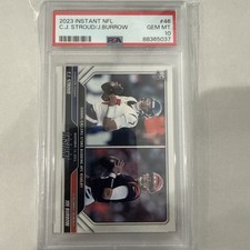 C. J. Stroud / Joe Burrow 2023 Panini NFL #46 Rookie Card 1 of 749 PSA 10 Gem. rookie card picture