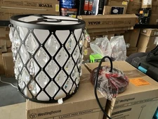 Westinghouse Mini, Matte Black Mesh with Crystals Indoor Pendant