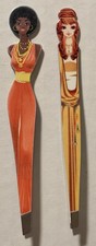 LOT OF 2 BEAUTY SECRETS LADY TWEEZERS PRECISE GRIP SLANTED TIP- EUC