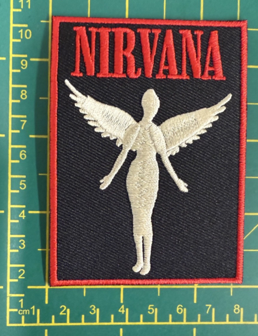 Nirvana Angelic Logo  Woven Sew Or Iron On Patch Officially Licensed