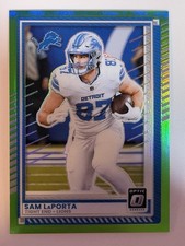 2025 Panini Donruss Optic - Sam LaPorta #196 Neon Green Prizm /199 Detroit Lions