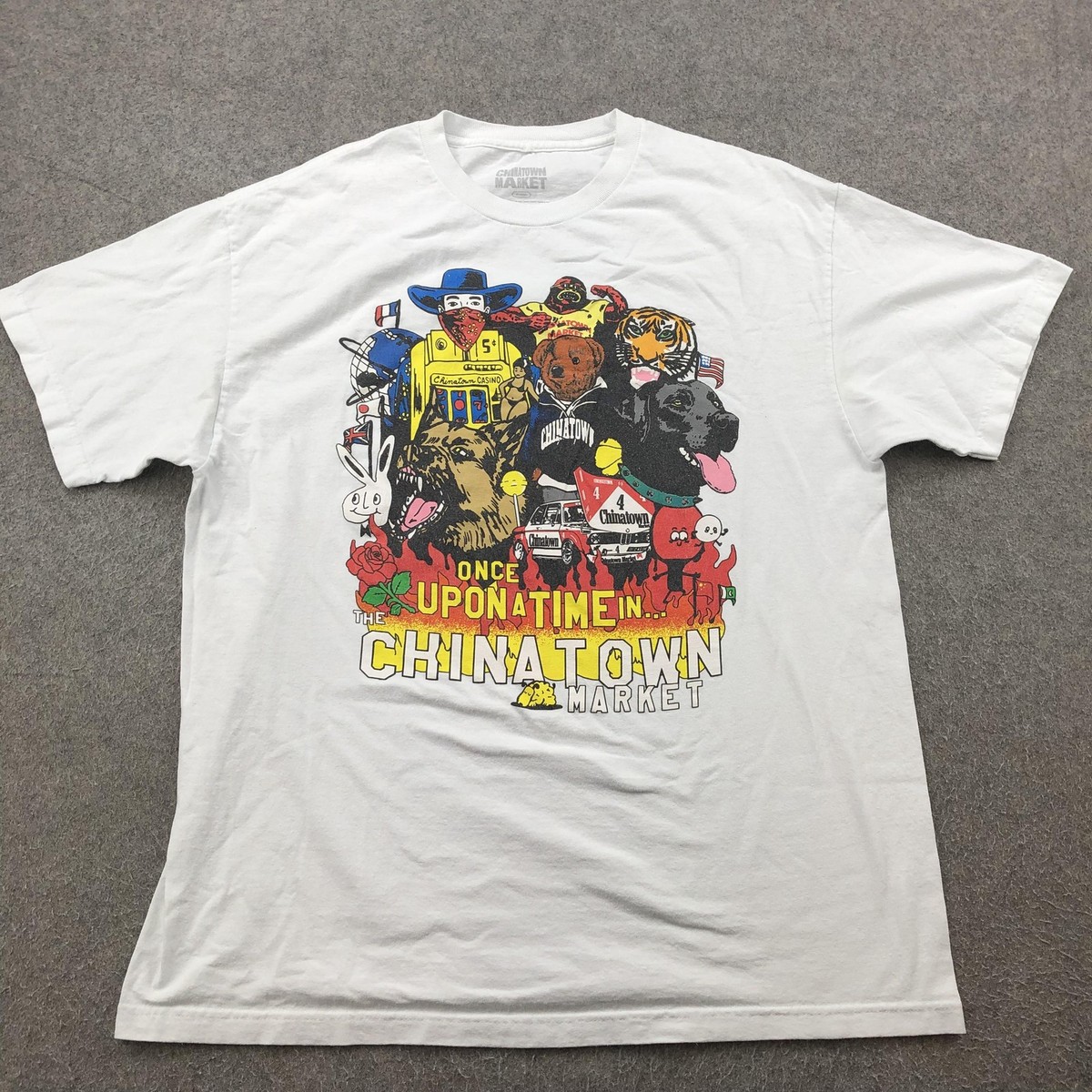 Chinatown Market Shirt Mens Large White Once Upon a Time Graphic