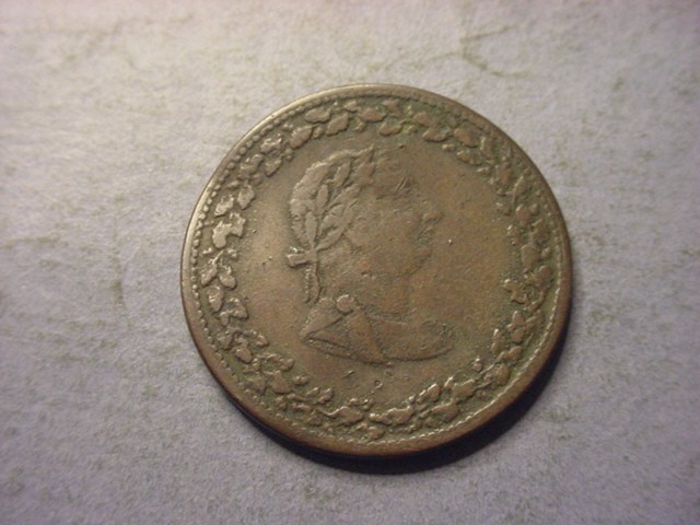 Canada Tiffin Token 1812 Copper Wavy #93459