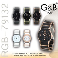 G&B Ladies' Fashion Quartz Watch Leather Strap Analogue Elegant New Gift