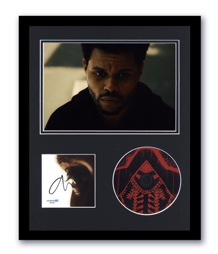 THE WEEKND SIGNED AUTOGRAPH 11x14 FRAMED DISPLAY ACOA HURRY UP TOMORROW CD PHOTO