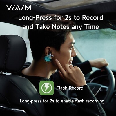Viaim Nano+ AI Earbuds | Real-Time Translator, Transcriber