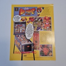 Bally Dr Dude Pinball Flyer Flipper english  Werbeflyer Promo