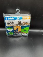 Star Wars Mandalorian Boys 3 Pack Briefs by Handcraft Size 4T NEW WITH TAGS