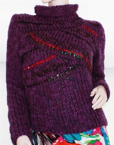 pull maille violet