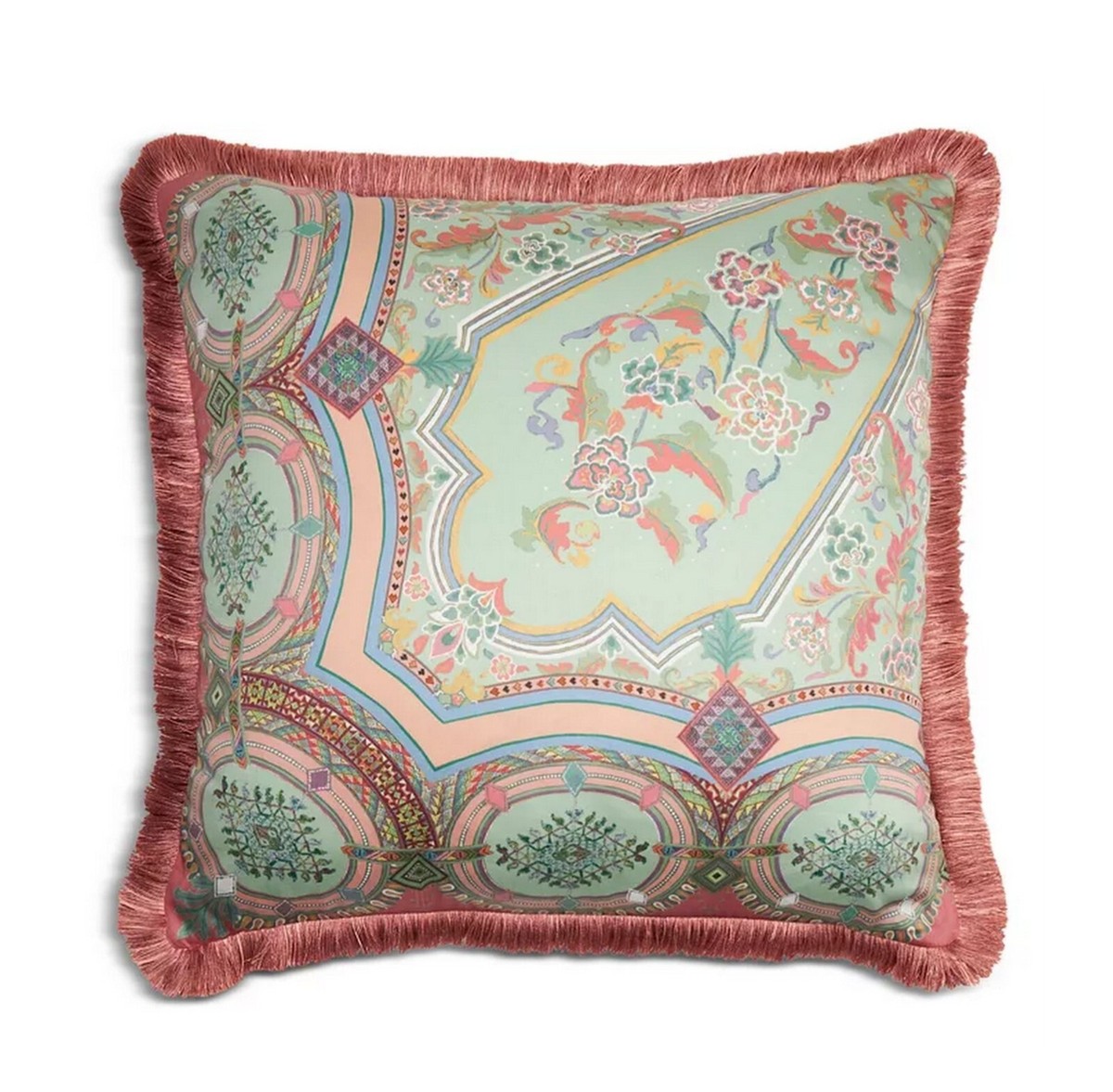 Etro Home $450 Green Decorative Pillow Cushion w/ Passementerie 24