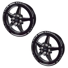 2x Vms Black Star 15x3.5 Drag Racing Skinny Rims Wheels 4x108 4x114.3 -13et