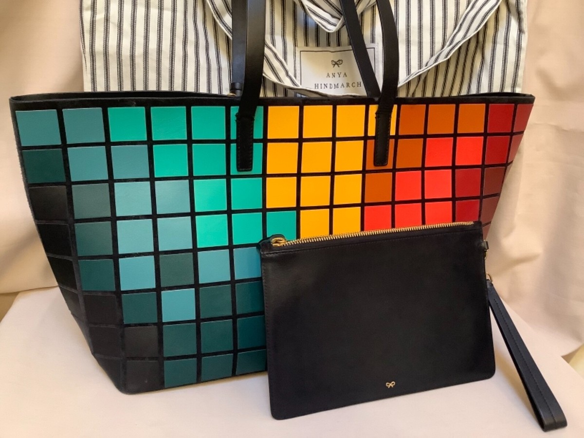 ANYA HINDMARCH PIXEL TOTE AND WRISTLET | eBay ANYA HINDMARCH PIXEL TOTE AND WRISTLET | eBay