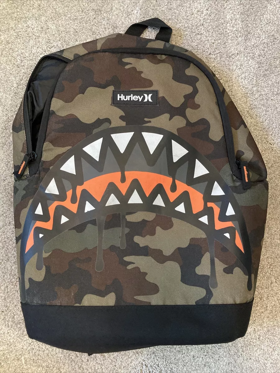 Hurley Shark Bait Bite Backpack Camo Camouflage Surf Surfing Beach  Skateboard