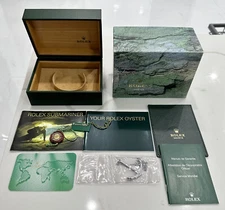 GENUINE Vintage Rolex Submariner 16610 Watch Box Booklet Anchor FULL SET 2001-06