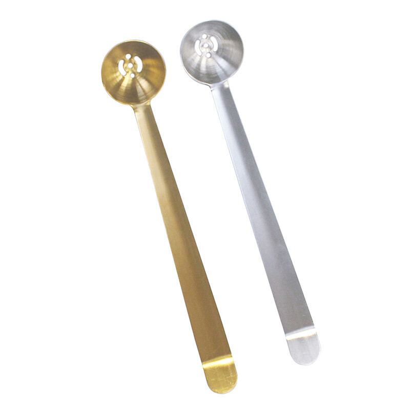 Stainless Steel Olive Spoon With Drain Hole Jam Slotted Spoon Jar