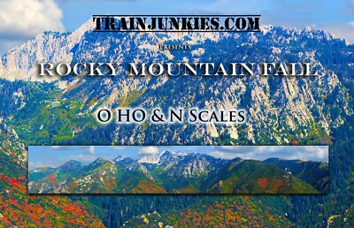 TrainJunkies Rocky Mountain Fall Model Railroad Backdrop