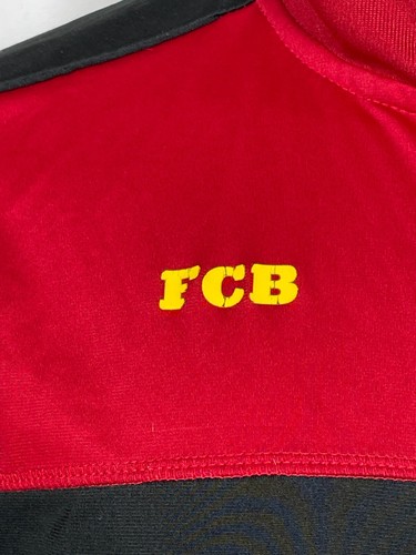 FC Barcelona Full Zip Black/Red Forca Barca Track Jacket Men's MEDIUM - Picture 3 of 13