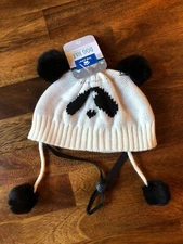Top Paw Panda Dog Hat Size Large Black White New with Tags