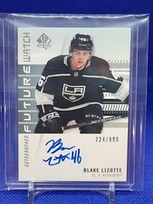 2019-20 UD SP Authentic Future Watch Blake Lizotte /999 Los Angeles Kings 