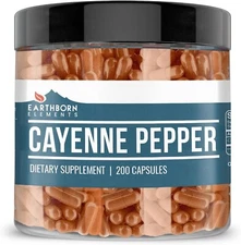 Cayenne Pepper Capsules Organic | 200 Capsules | Pure & Undiluted, No Additives.