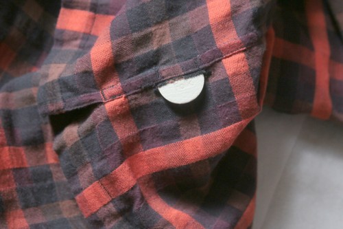 Folk Clothing Camp Collar Shirt Size 4 / Large - Red Check - 第 11/12 張圖片