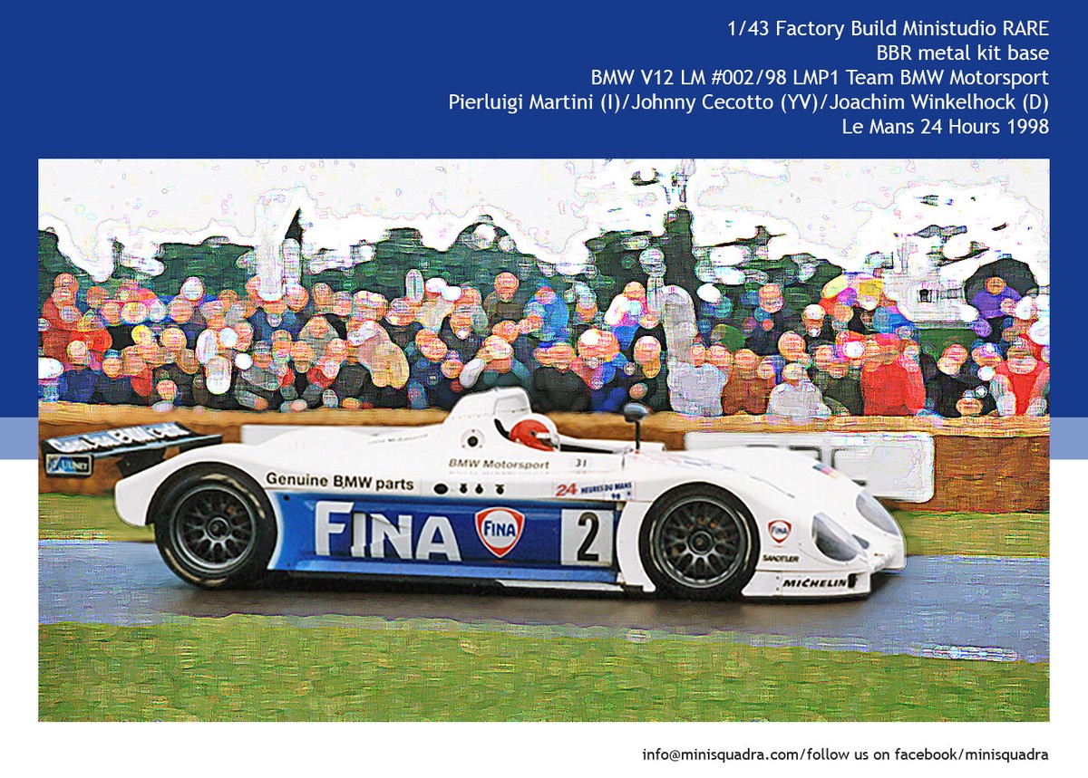 1/43 BMW V12 Team BMW Motorsport #2 Le Mans 24 Hours 1998 | eBay