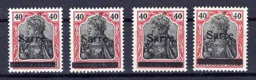 Saar 12aI, Bi-Iii All Four Varieties MNH Unstamped BPP (80125