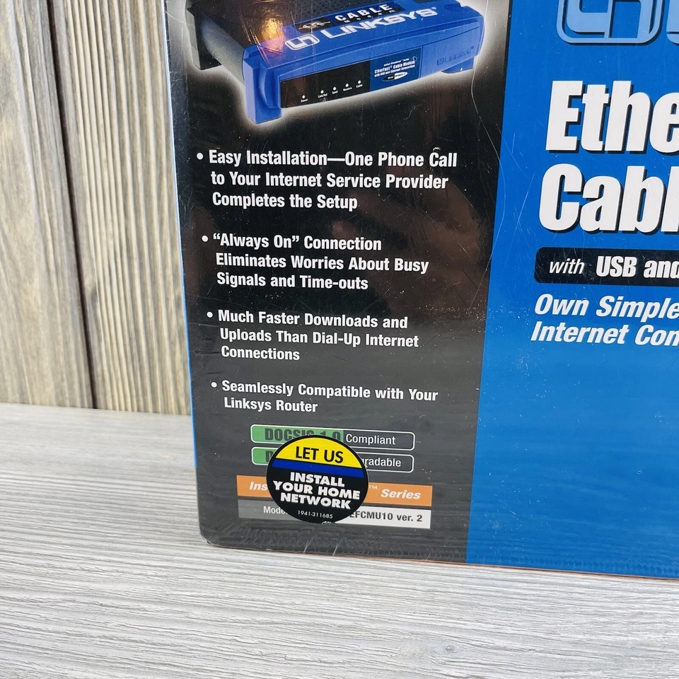 Linksys BEFCMU10 Cable Modem with Cable and USB and Ethernet Connections SEALED - Image 3 of 4