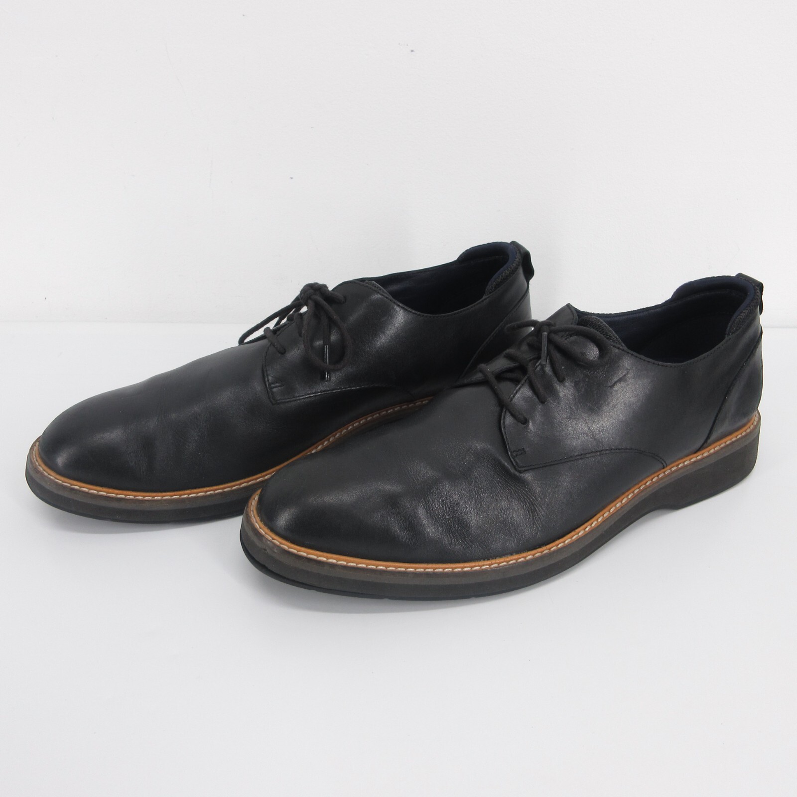SAOLA Scarpe derby Cole Haan Osborn punta liscia uomo 11 nere Grand 360 Oxford C33388