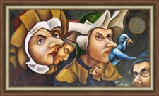 ORIGINAL Oil Painting canvas modern CONTEMPORARY ART surrealism by Pronkin 2023