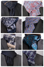 ITALIAN DESIGNER Blue CASHMERE & SILK Double Sided SCARF Various Patterns