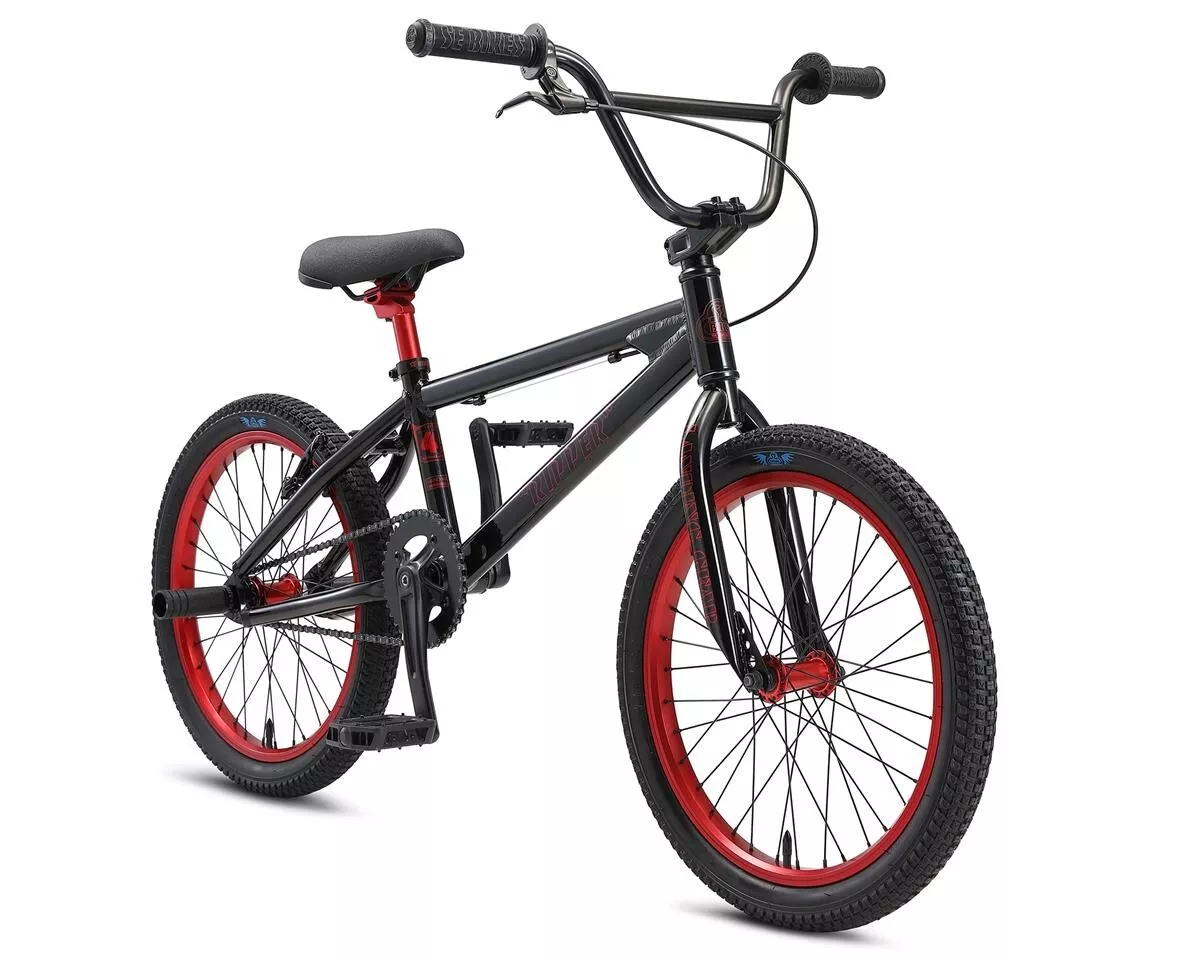 SE RACING 2022 RIPPER BMX BIKE STEALTH MODE BLACK RED ANO 20