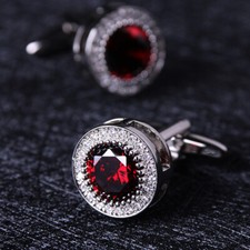 French Men's Cufflinks Round Tuxedo Studs Formal Business Shirt Cuff Buckle